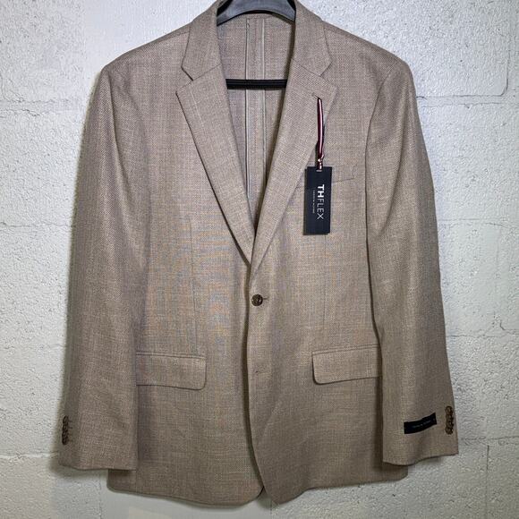 Tommy Hilfiger Men's Modern-Fit Sport Coat Tan 42R $295